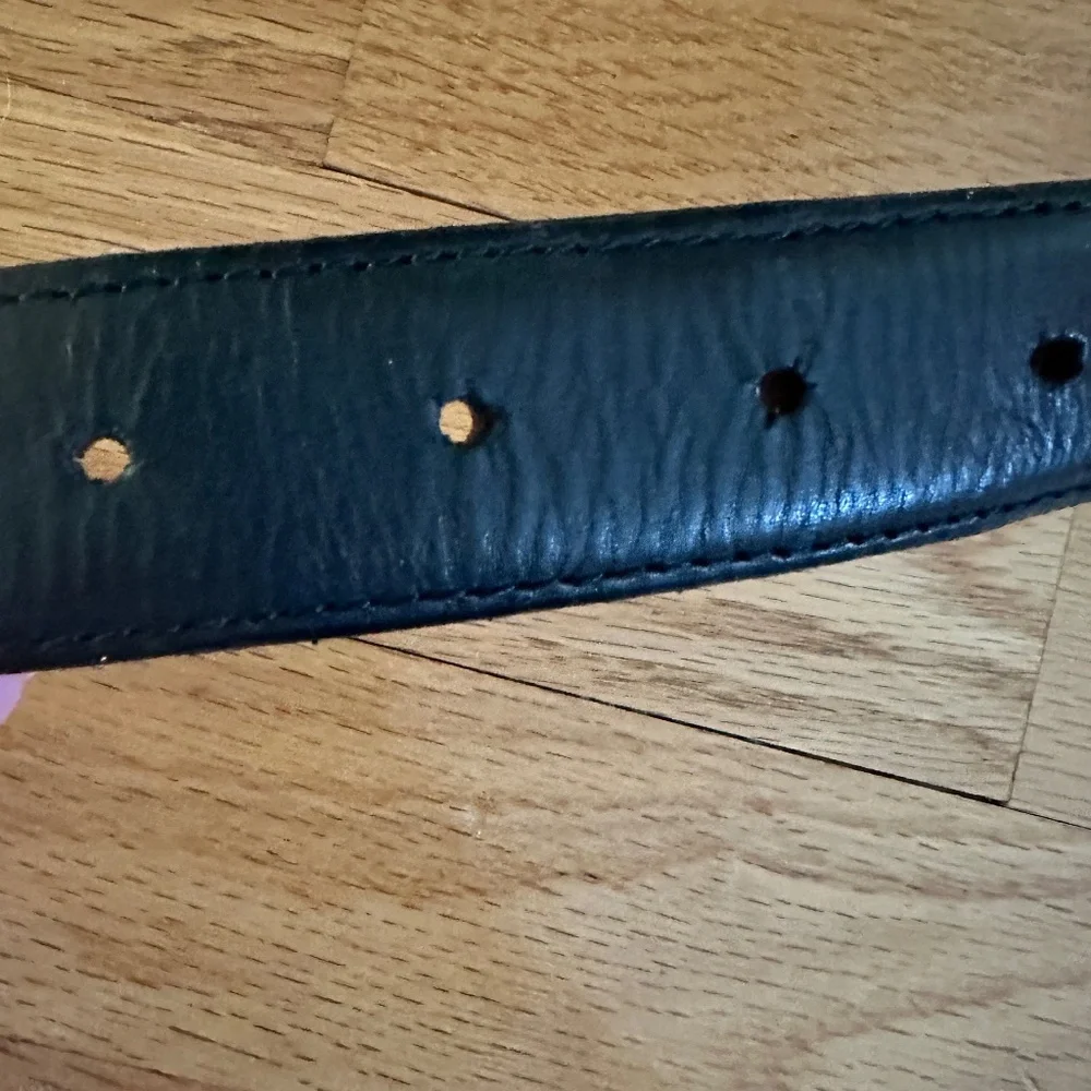 NWOT Western Cowboy Boys Leather Belt Black Brown Size 22